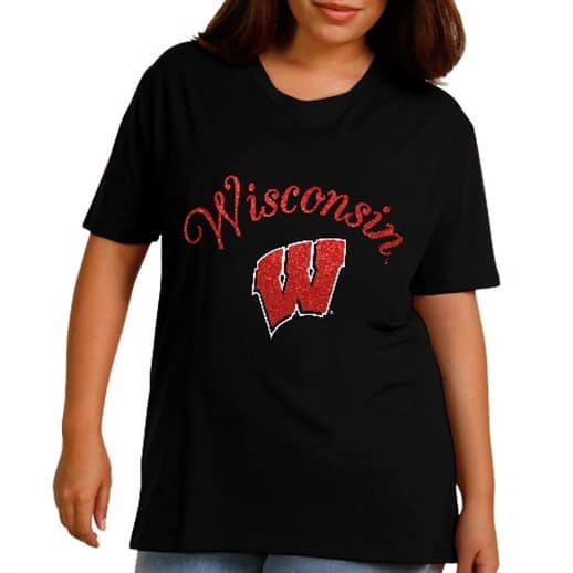 wisconsin badgers plus size tee shirt, womens wisconsin badgers xl xxl 3xl 4xl tee shirt, womens wisconsin badgers 1x 2x 3x 4x t-shirt