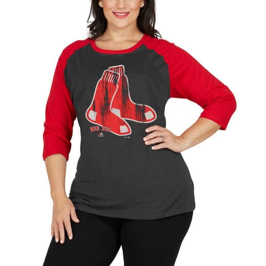 mlb plus 1x shirts, boston red sox 1x shirts, plus 1x mlb apparel, womens 1x red sox shirts