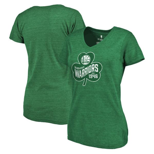 womens nba st paddys tee, plus size st patrick's day tee, womens golden st warriors st paddys day tee