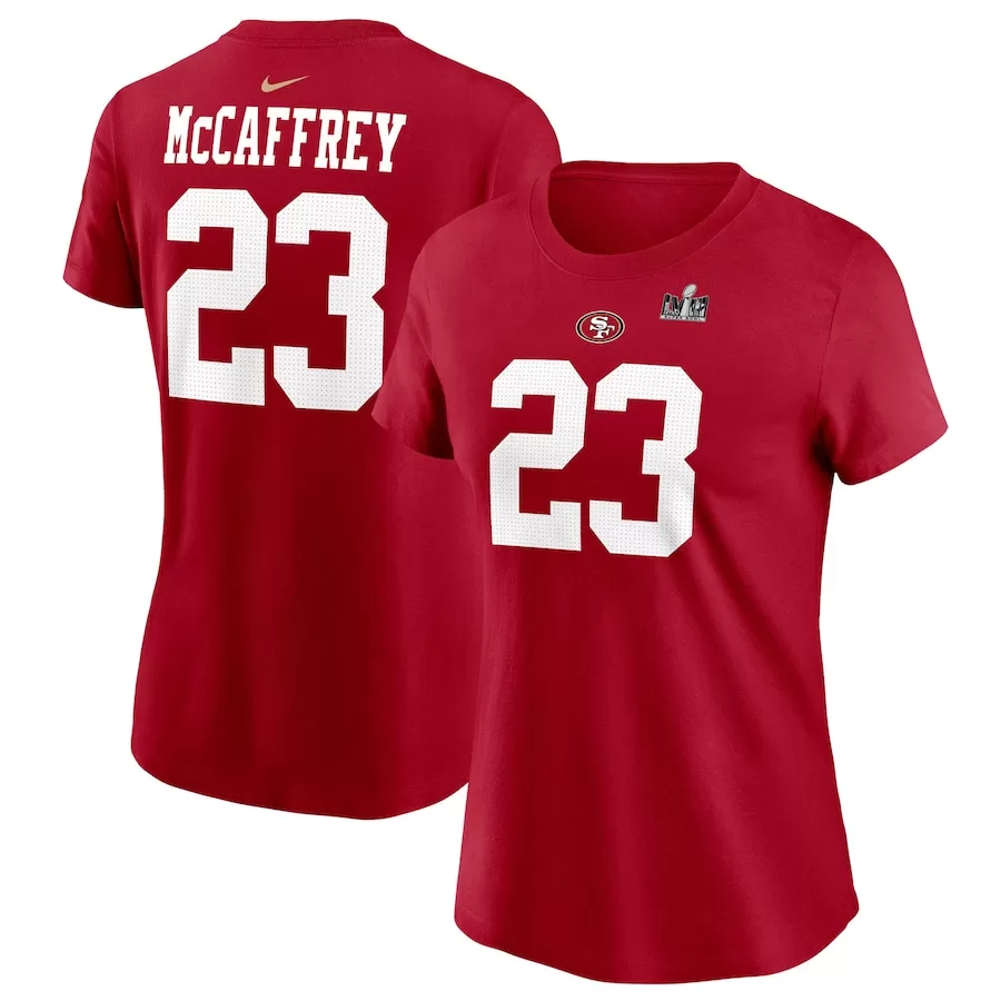 Women's Christian McCaffrey SF 49ers Jersey Tee