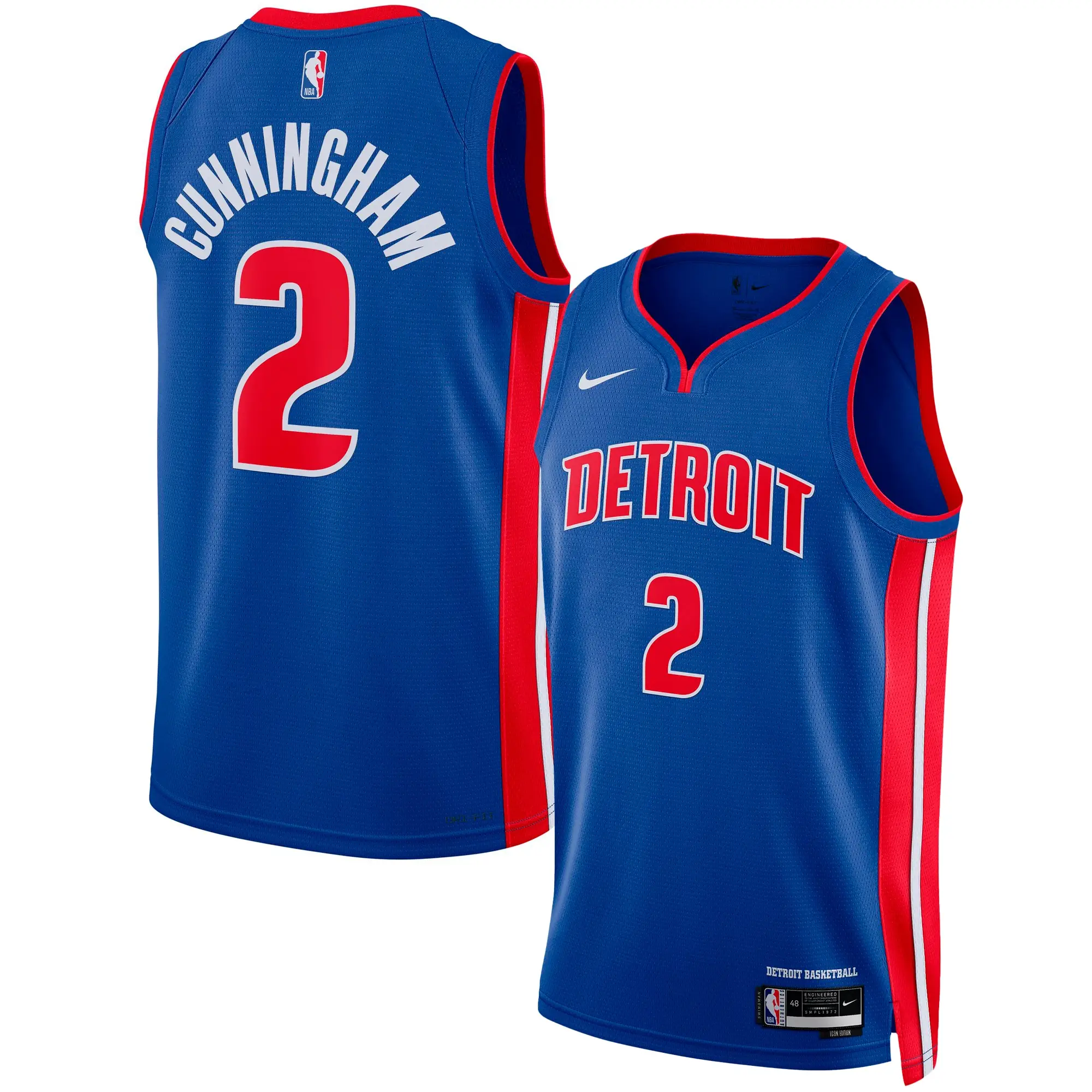 Women's Detroit Pistons Plus Size Jerseys in S-4X